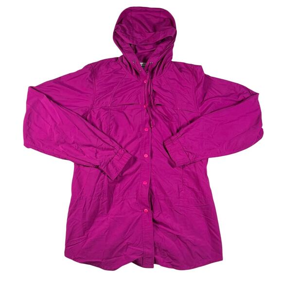EXOFFICIO Nylon OUTDOOR JACKET Lightweight Trail Windbreaker Women's M Fuchsia - Picture 1 of 5